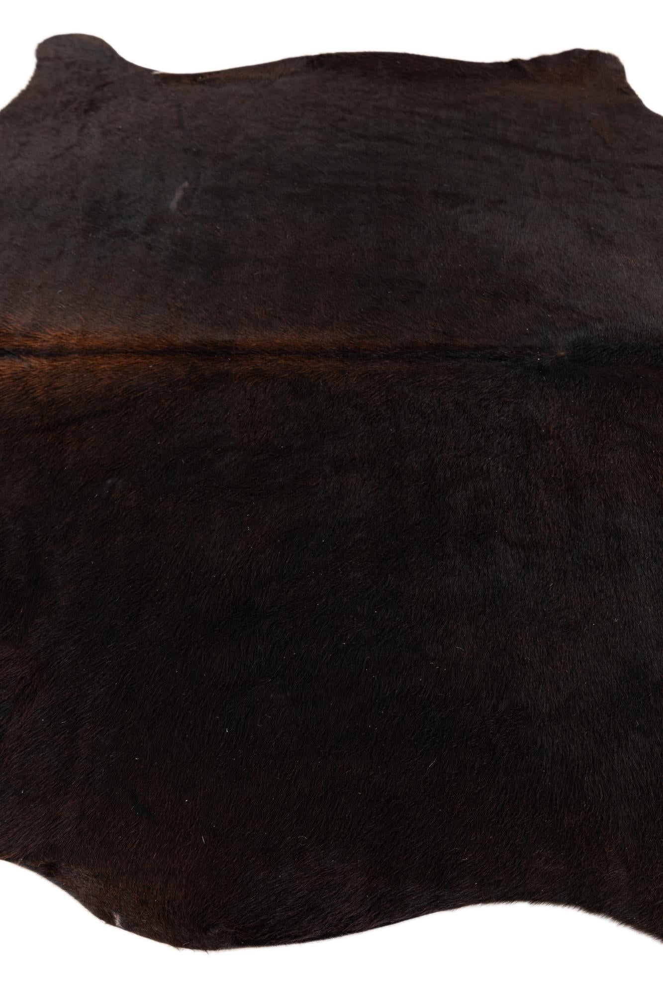 5' 11 x 6' 8 Cowhide Leather Rug