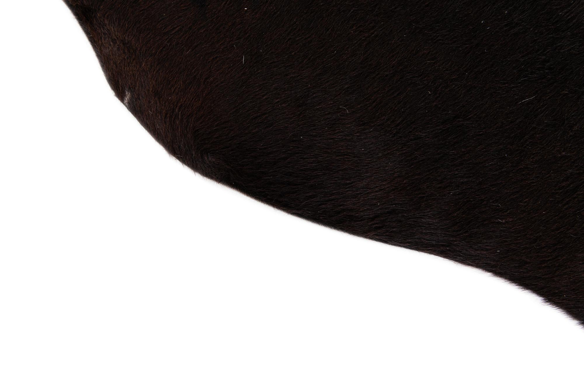 5' 11 x 6' 8 Cowhide Leather Rug