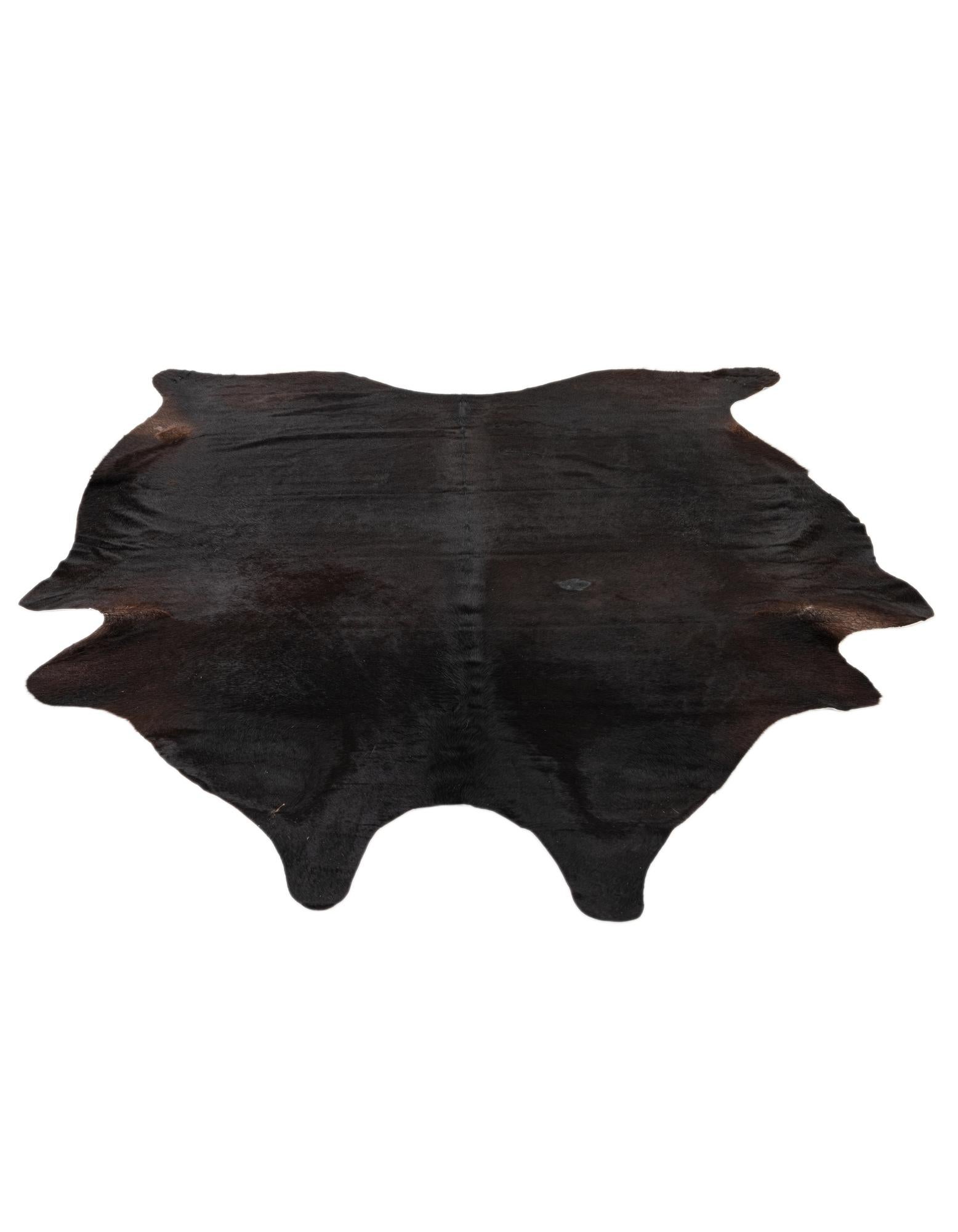 6' 9 x 7' 4 Cowhide Leather Rug