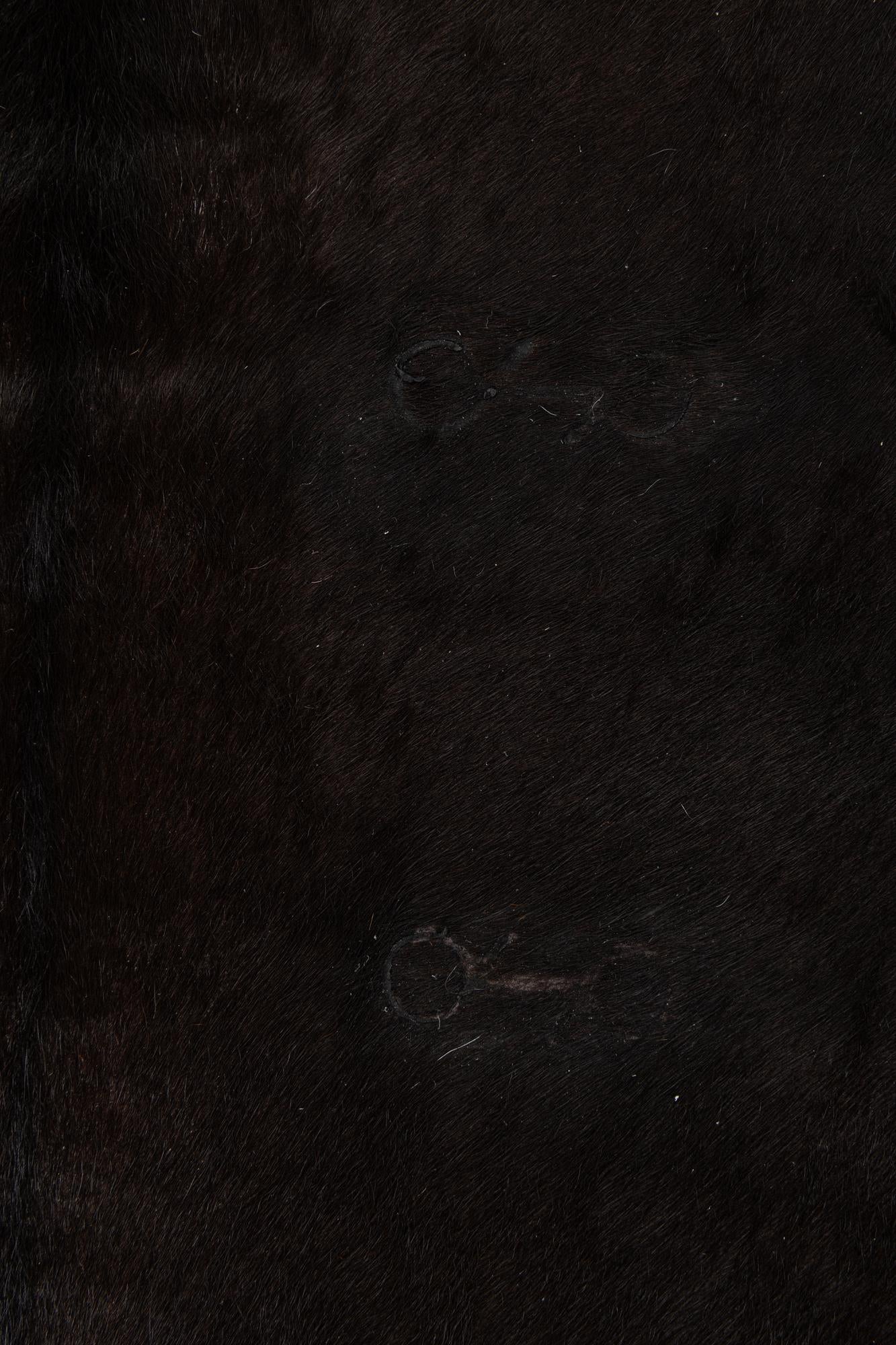6' 9 x 7' 4 Cowhide Leather Rug