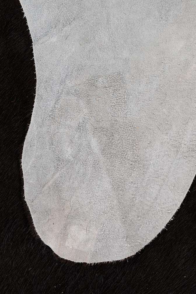 6' 9 x 7' 4 Cowhide Leather Rug