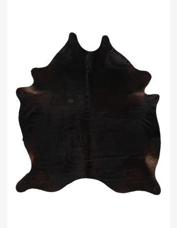 6' 9 x 7' 4 Cowhide Leather Rug