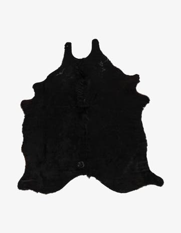 5' 5 x 6' 9 Cowhide Leather Rug