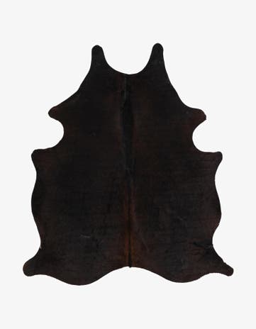 5' 11 x 6' 8 Cowhide Leather Rug