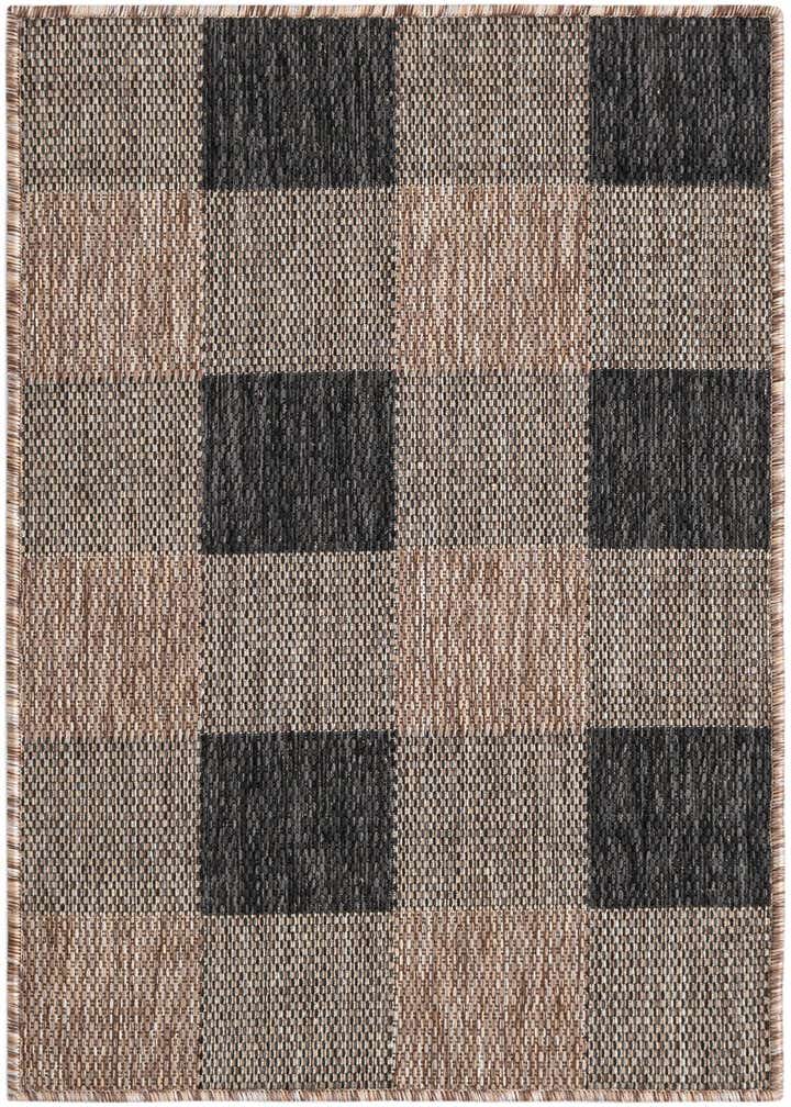 2' x 3' Easy-Clean Checkered Indoor / Outdoor Rug