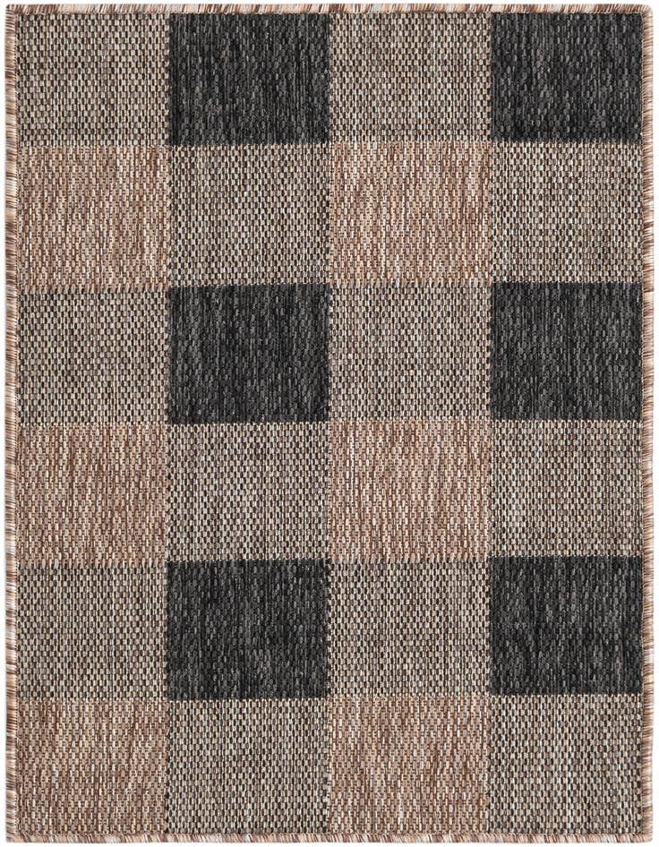 Detail image of 2' x 3' Easy-Clean Checkered Indoor / Outdoor Rug