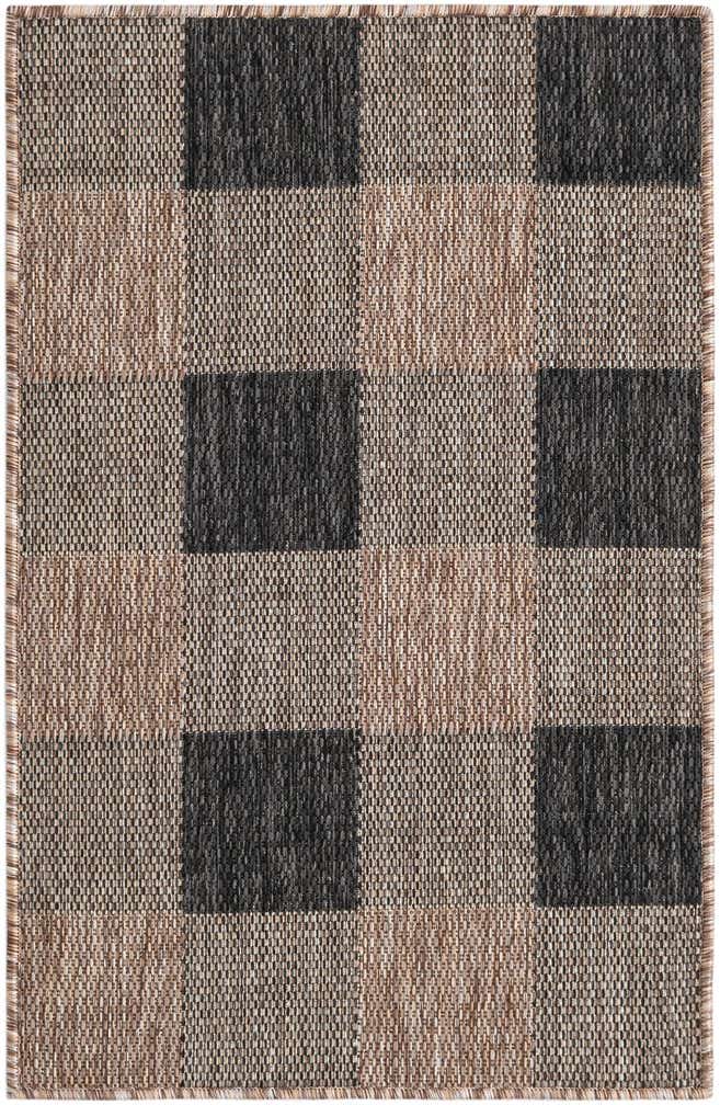 2' x 3' Easy-Clean Checkered Indoor / Outdoor Rug