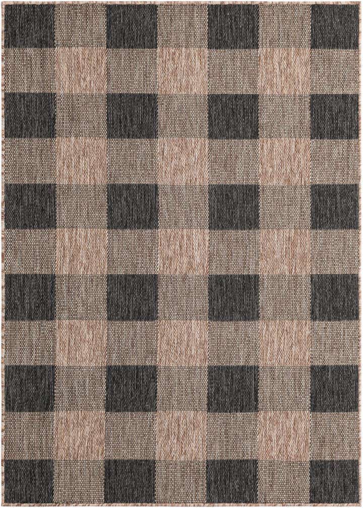 4' x 6' Easy-Clean Checkered Indoor / Outdoor Rug