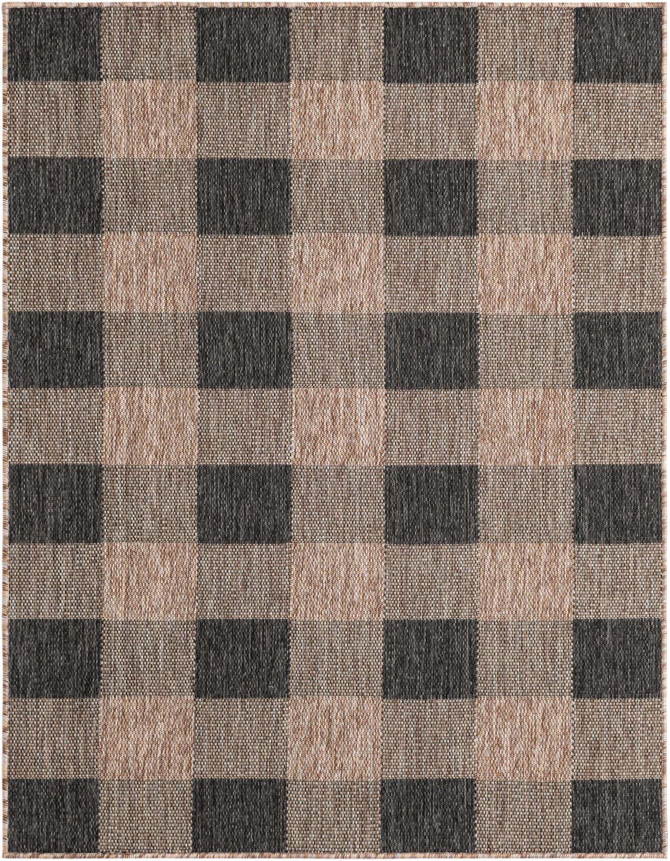 4' x 6' Easy-Clean Checkered Indoor / Outdoor Rug