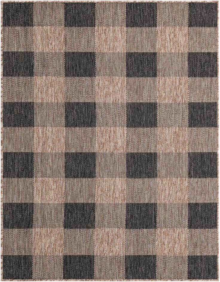 Detail image of 4' x 6' Easy-Clean Checkered Indoor / Outdoor Rug