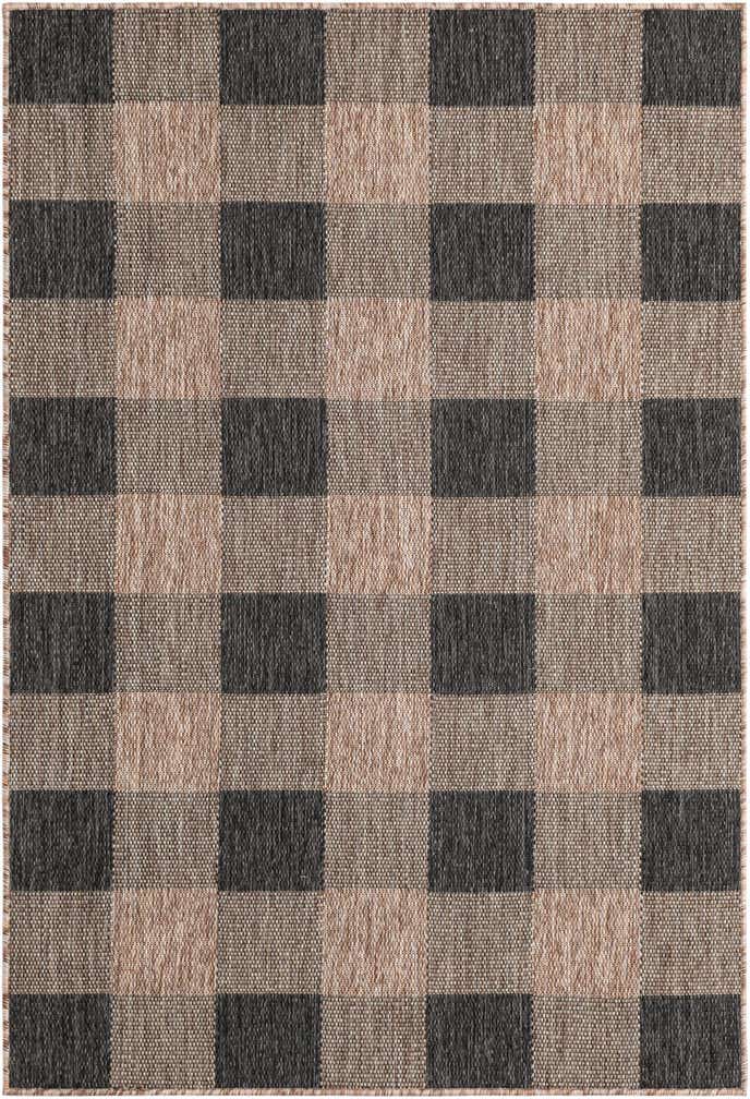 4' x 6' Easy-Clean Checkered Indoor / Outdoor Rug