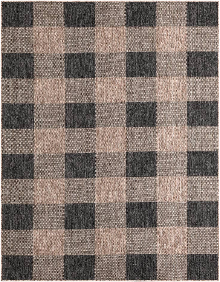 Detail image of 6' x 9' Easy-Clean Checkered Indoor / Outdoor Rug