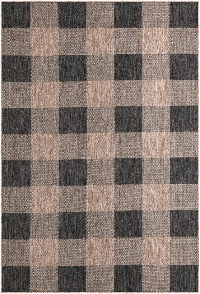 Detail image of 6' x 9' Easy-Clean Checkered Indoor / Outdoor Rug
