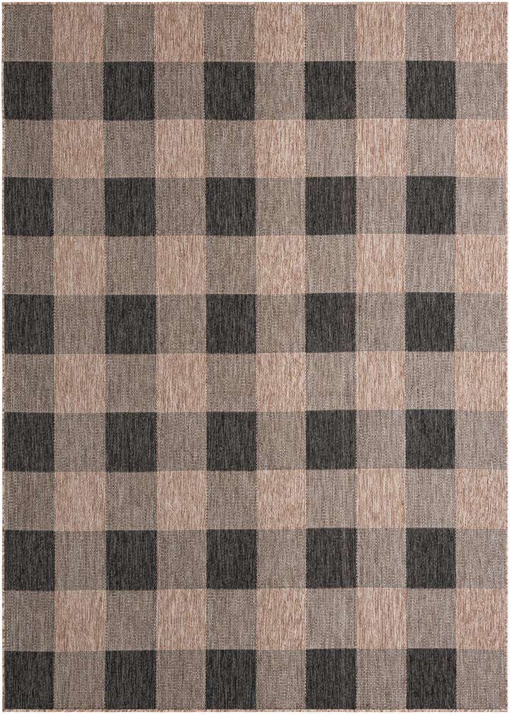 7' 10 x 10' Easy-Clean Checkered Indoor / Outdoor Rug