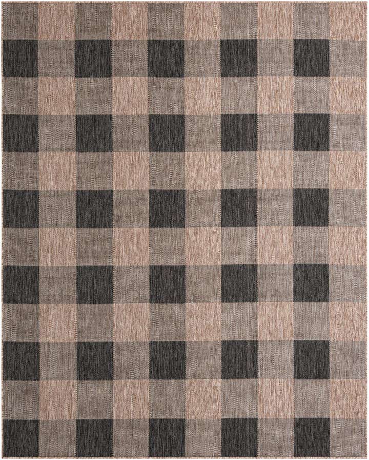 7' 10 x 10' Easy-Clean Checkered Indoor / Outdoor Rug