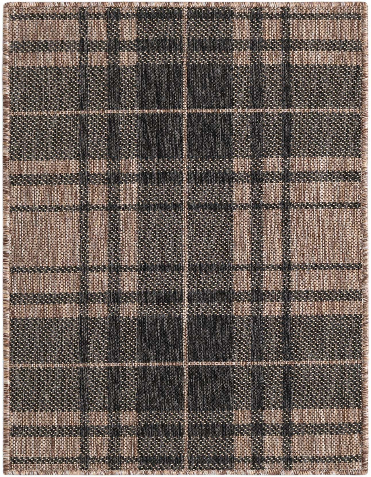 2' x 3' Easy-Clean Checkered Indoor / Outdoor Rug