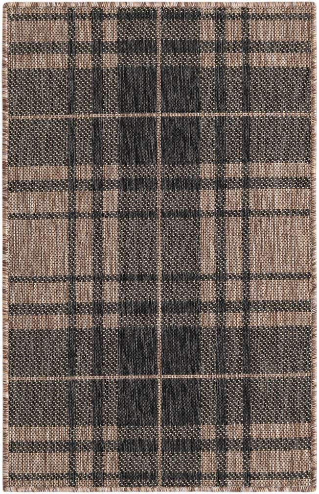 2' x 3' Easy-Clean Checkered Indoor / Outdoor Rug
