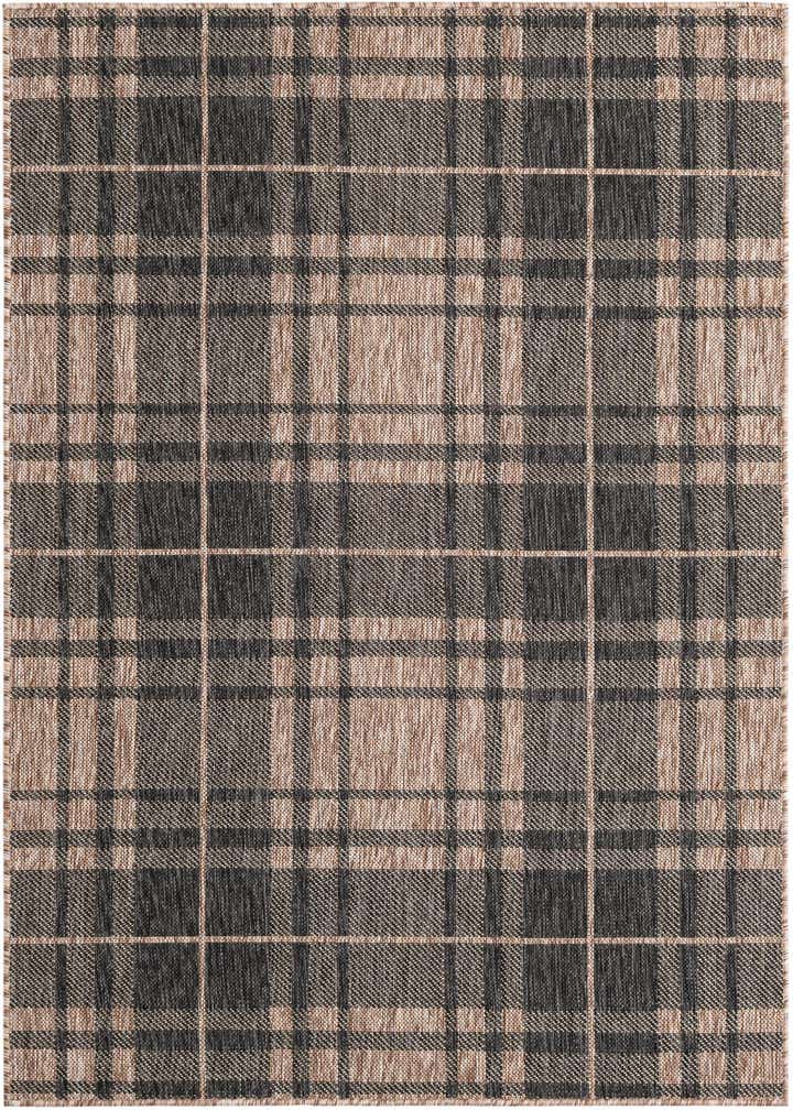4' x 6' Easy-Clean Checkered Indoor / Outdoor Rug