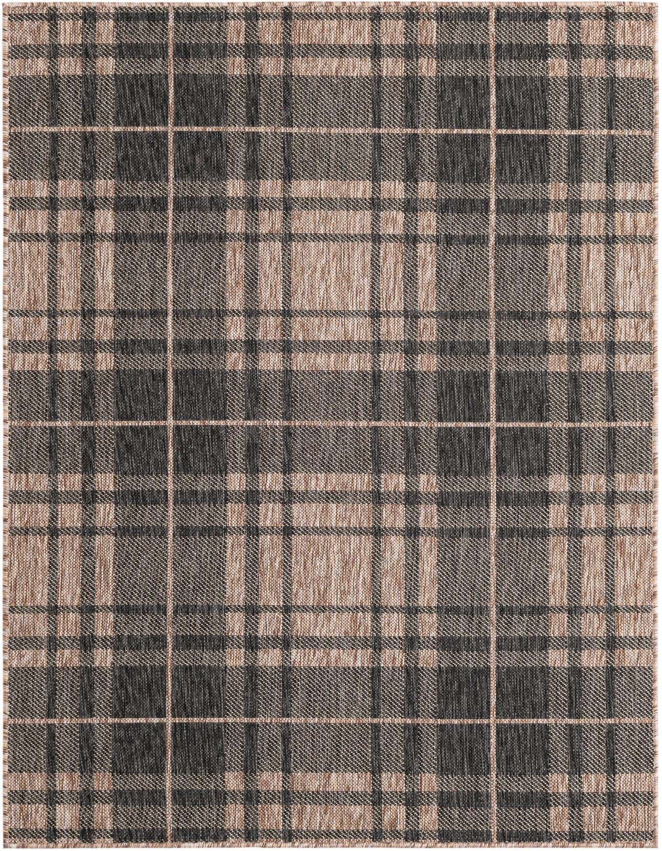 4' x 6' Easy-Clean Checkered Indoor / Outdoor Rug