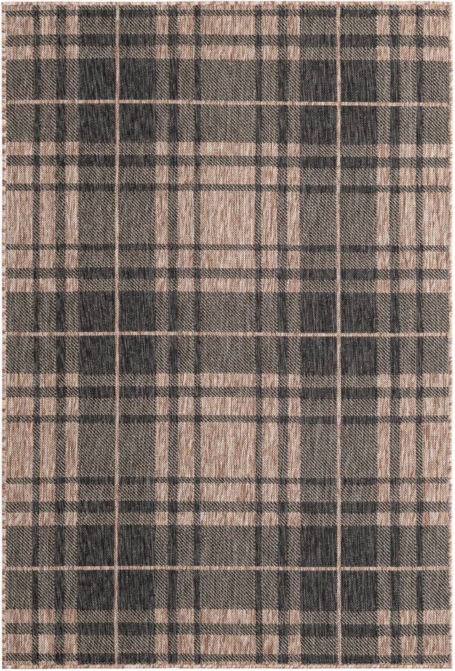 Detail image of 4' x 6' Easy-Clean Checkered Indoor / Outdoor Rug