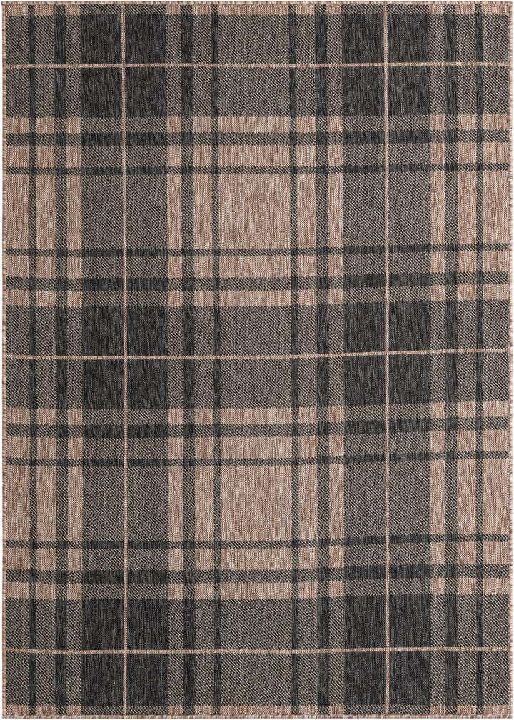 5' 3 x 7' Easy-Clean Checkered Indoor / Outdoor Rug