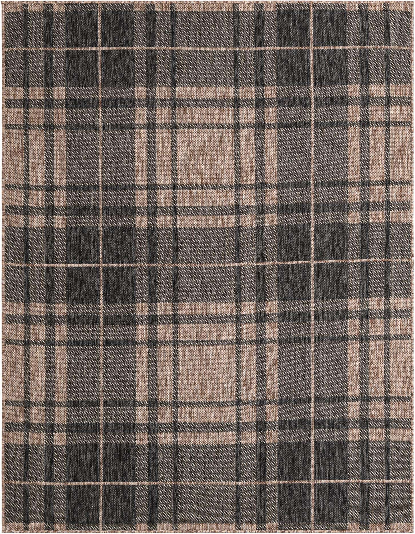 5' 3 x 7' Easy-Clean Checkered Indoor / Outdoor Rug
