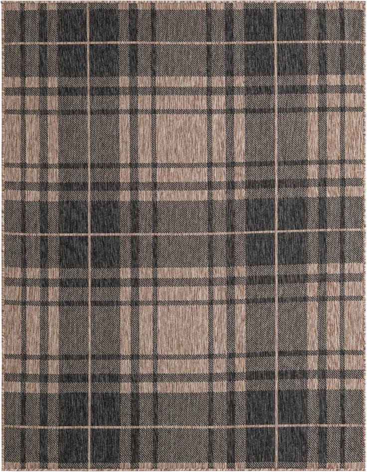 Detail image of 5' 3 x 7' Easy-Clean Checkered Indoor / Outdoor Rug