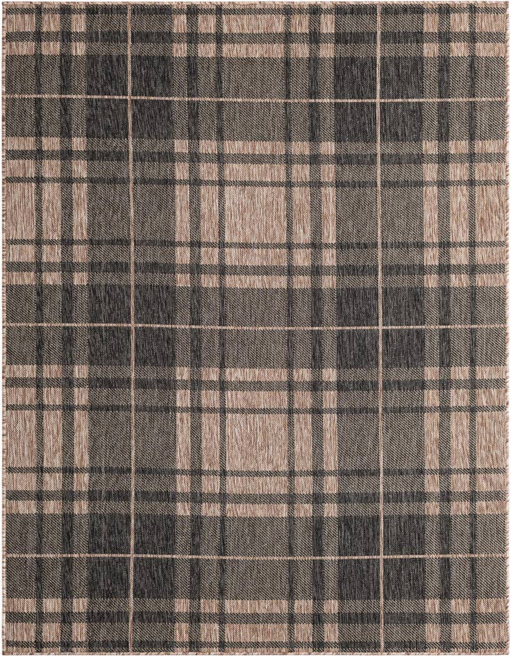 Detail image of 5' 3 x 8' Easy-Clean Checkered Indoor / Outdoor Rug