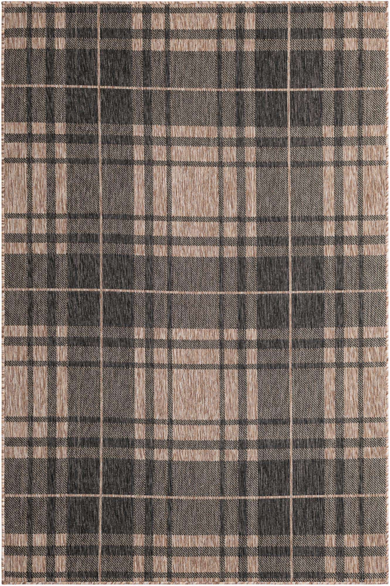 5' 3 x 8' Easy-Clean Checkered Indoor / Outdoor Rug