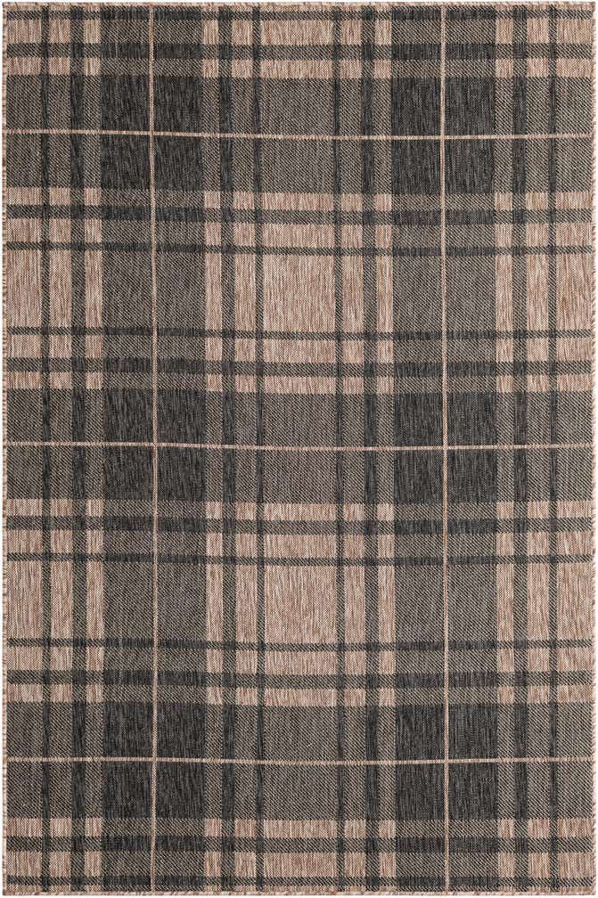5' 3 x 8' Easy-Clean Checkered Indoor / Outdoor Rug