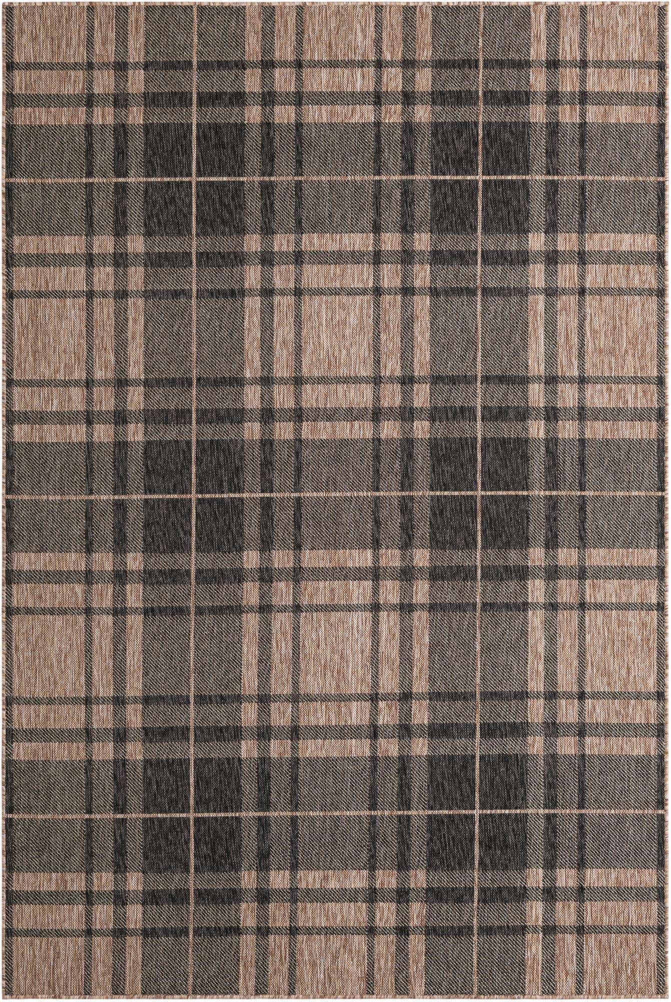 6' x 9' Easy-Clean Checkered Indoor / Outdoor Rug
