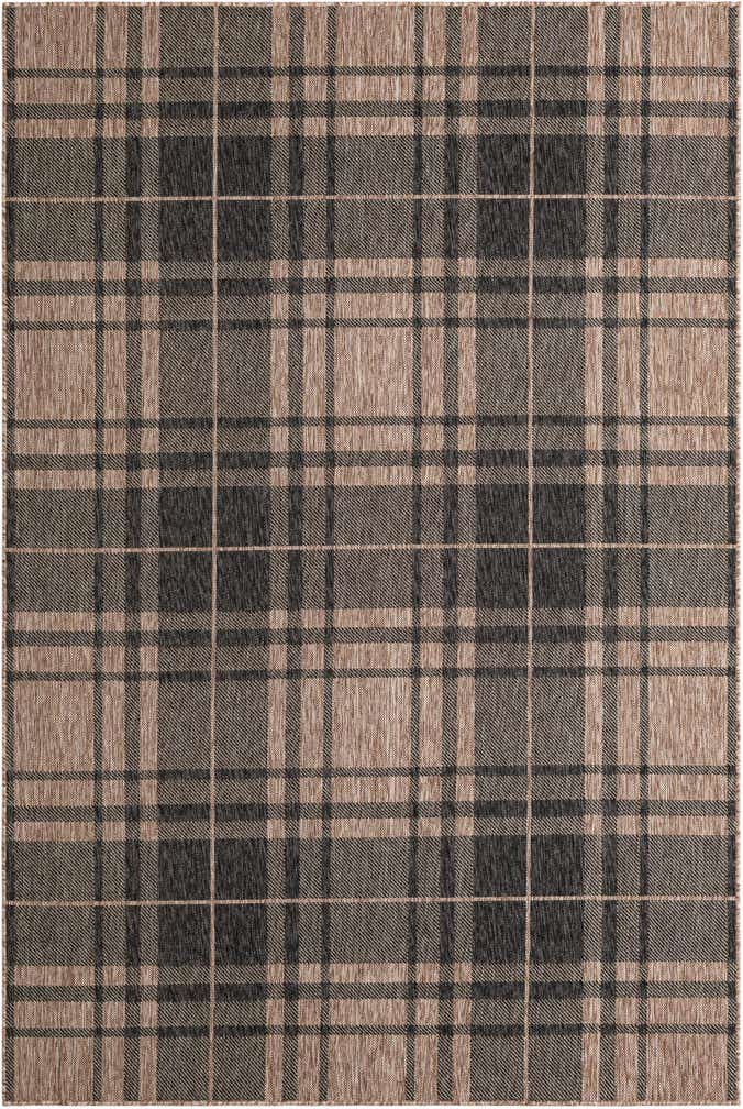 6' x 9' Easy-Clean Checkered Indoor / Outdoor Rug