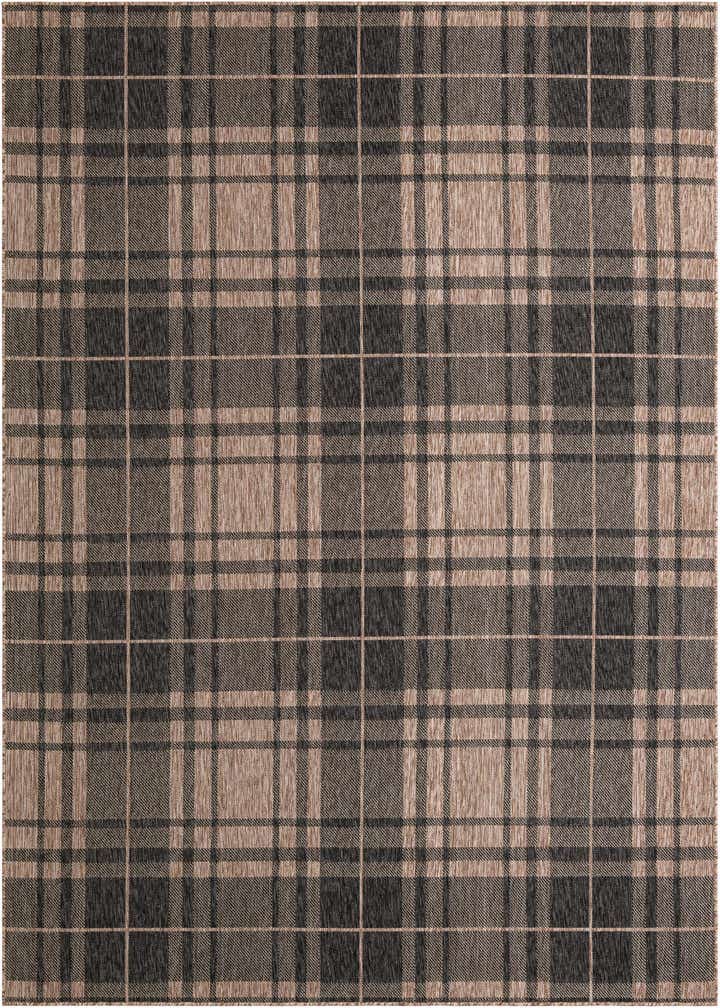 7' 10 x 10' Easy-Clean Checkered Indoor / Outdoor Rug