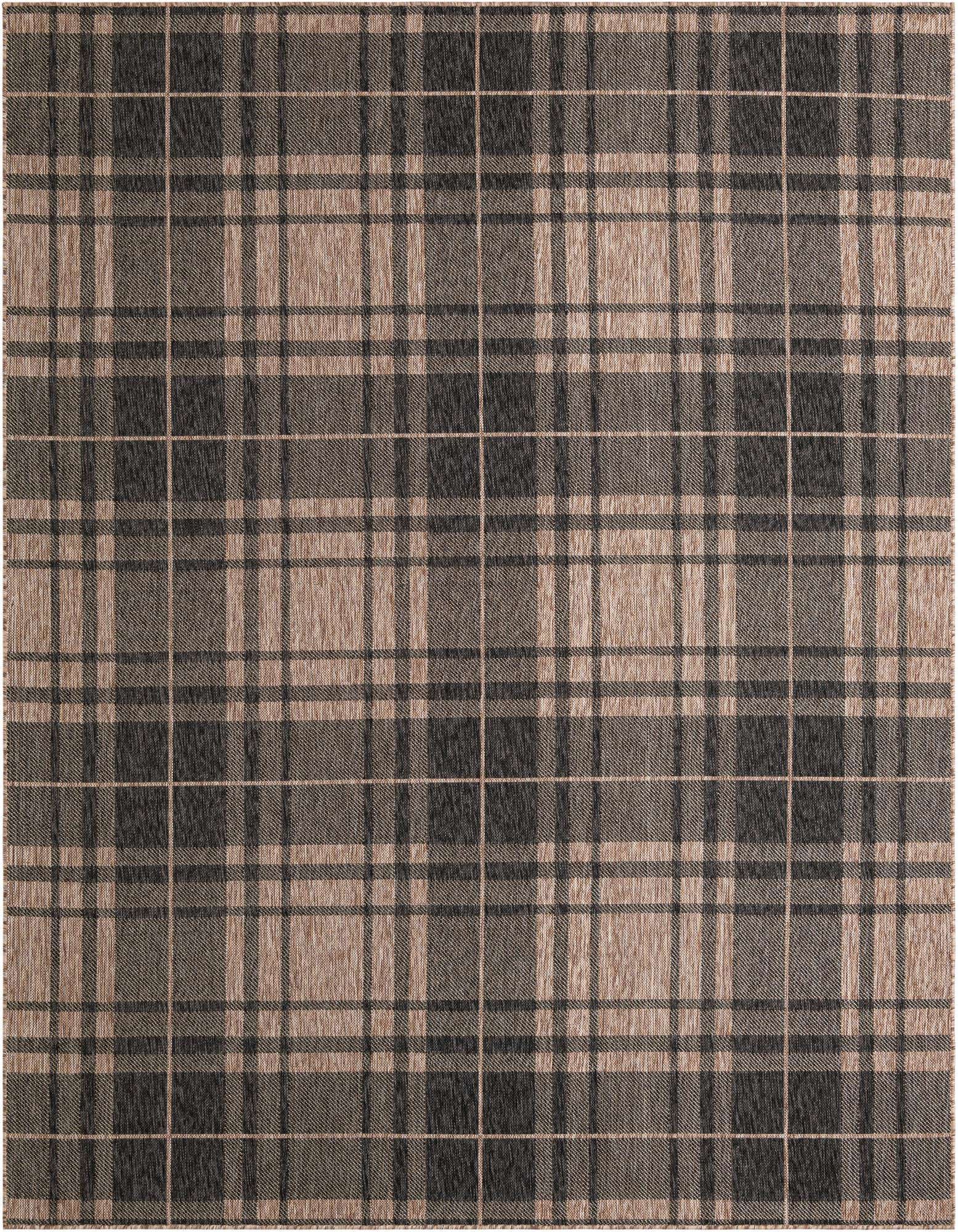 7' 10 x 10' Easy-Clean Checkered Indoor / Outdoor Rug