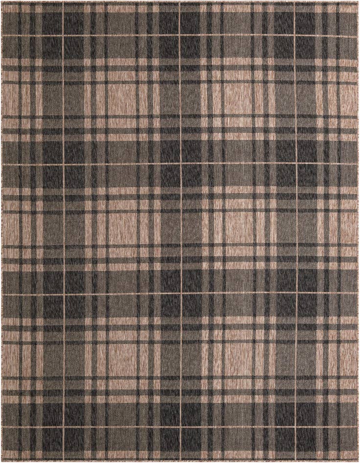 Detail image of 7' 10 x 10' Easy-Clean Checkered Indoor / Outdoor Rug