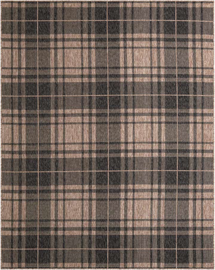 7' 10 x 10' Easy-Clean Checkered Indoor / Outdoor Rug