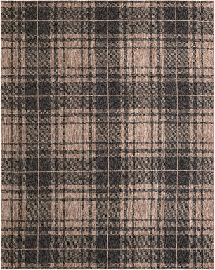 Detail image of 7' 10 x 10' Easy-Clean Checkered Indoor / Outdoor Rug