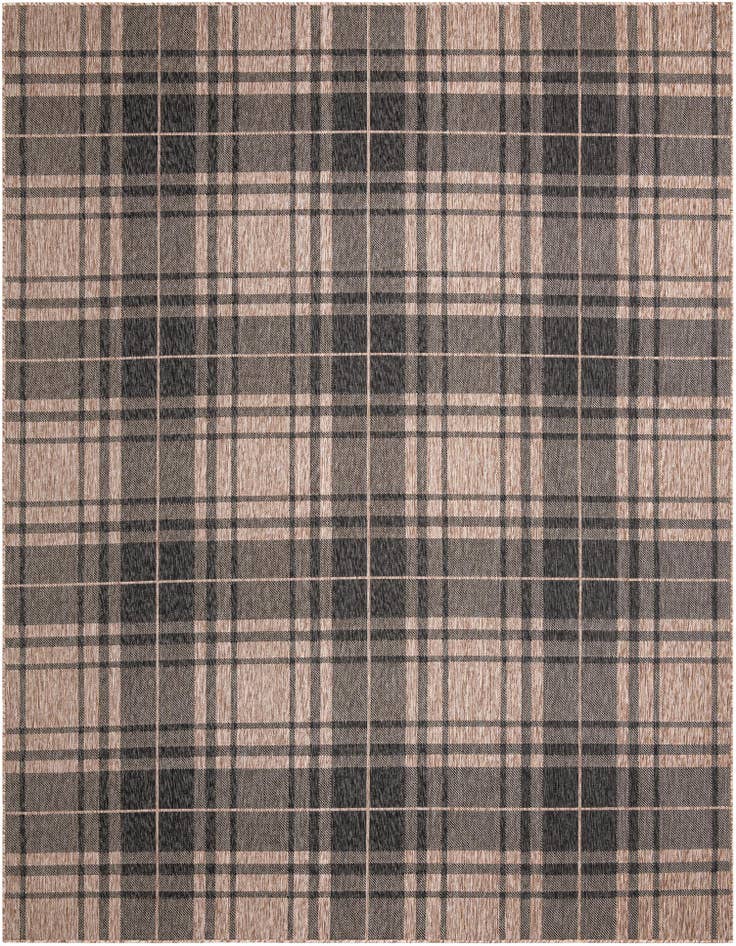Detail image of 9' x 12' Easy-Clean Checkered Indoor / Outdoor Rug