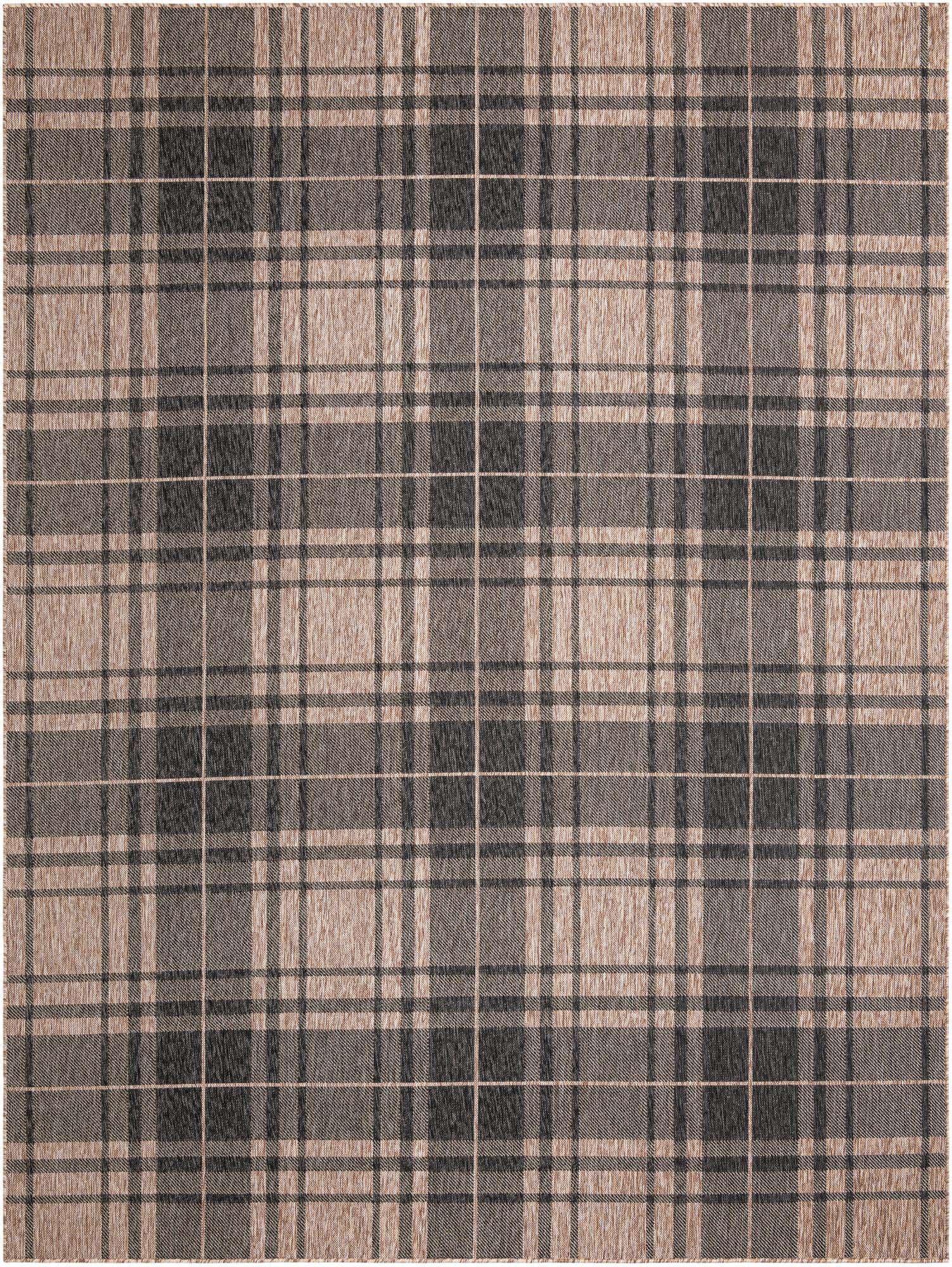 9' x 12' Easy-Clean Checkered Indoor / Outdoor Rug