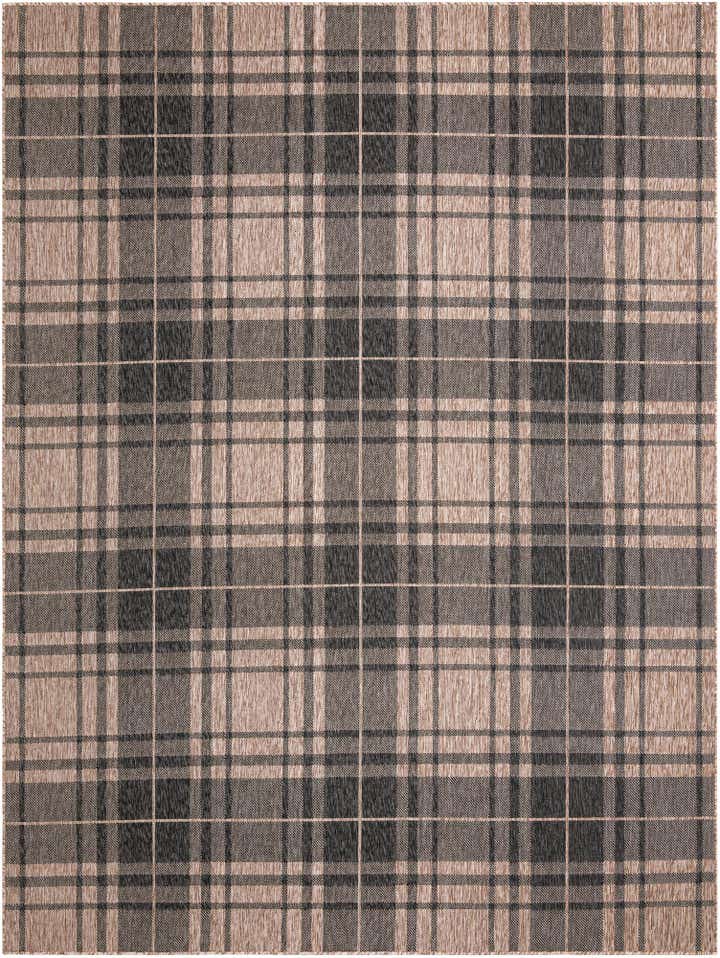 9' x 12' Easy-Clean Checkered Indoor / Outdoor Rug