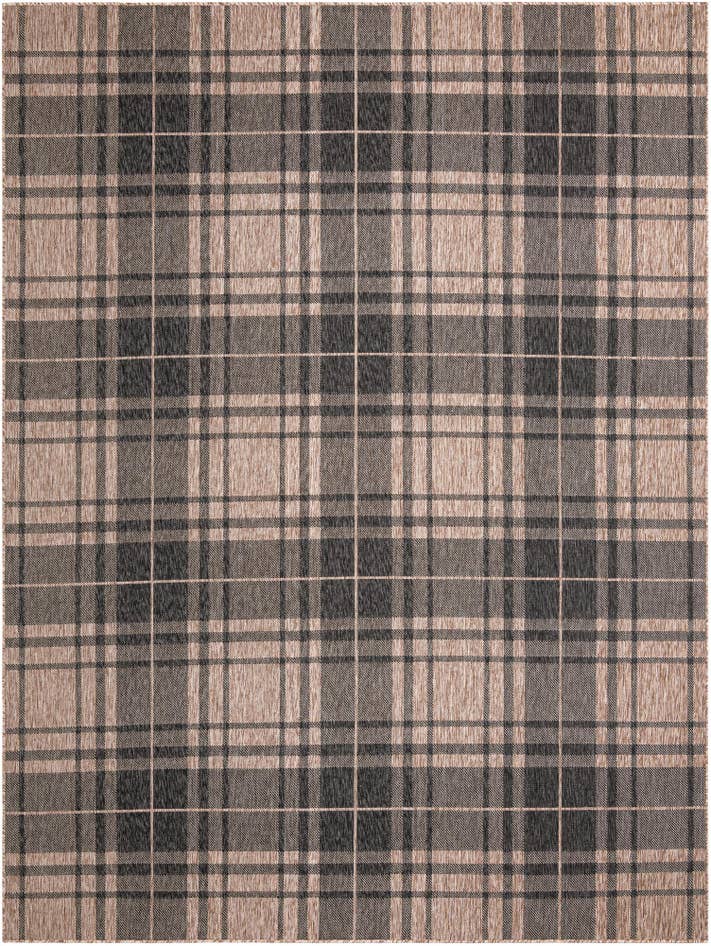 Detail image of 9' x 12' Easy-Clean Checkered Indoor / Outdoor Rug