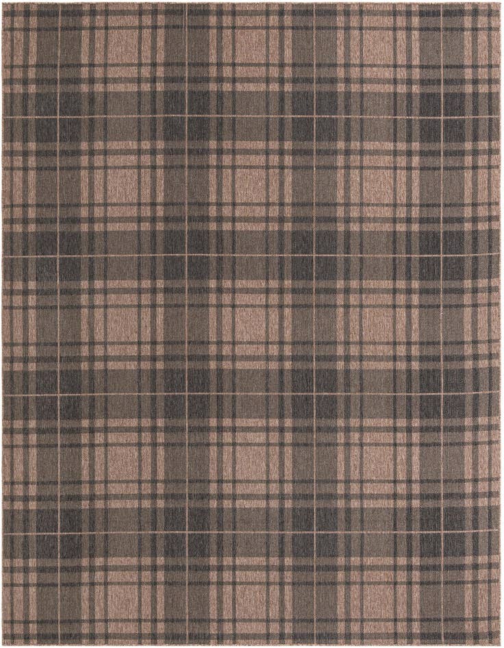 Detail image of 10' x 13' Easy-Clean Checkered Indoor / Outdoor Rug