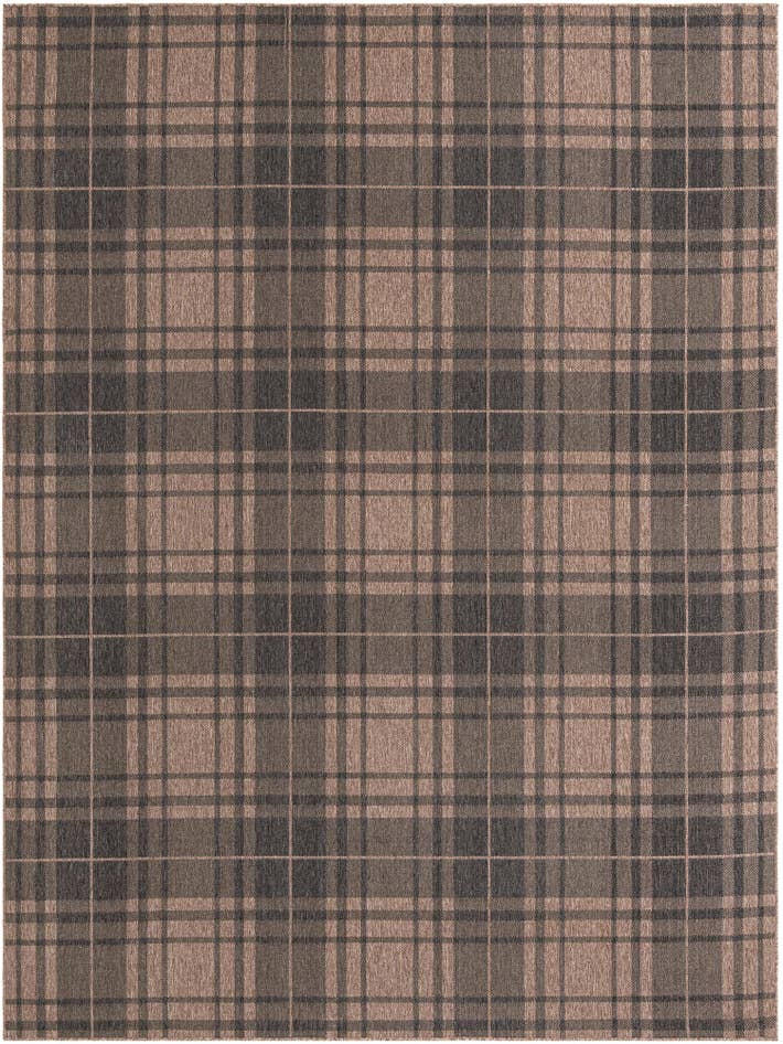 Detail image of 10' x 13' Easy-Clean Checkered Indoor / Outdoor Rug