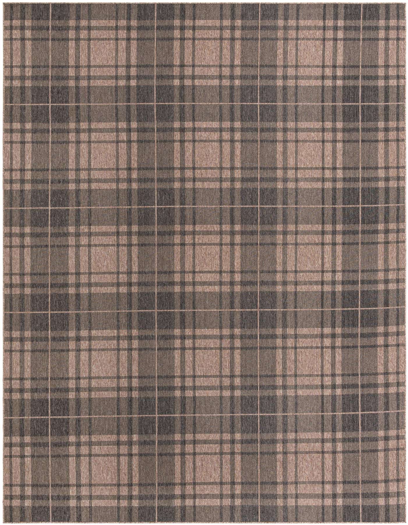 Primary image 10' x 14'  Washable Checkered Indoor / Outdoor Rug