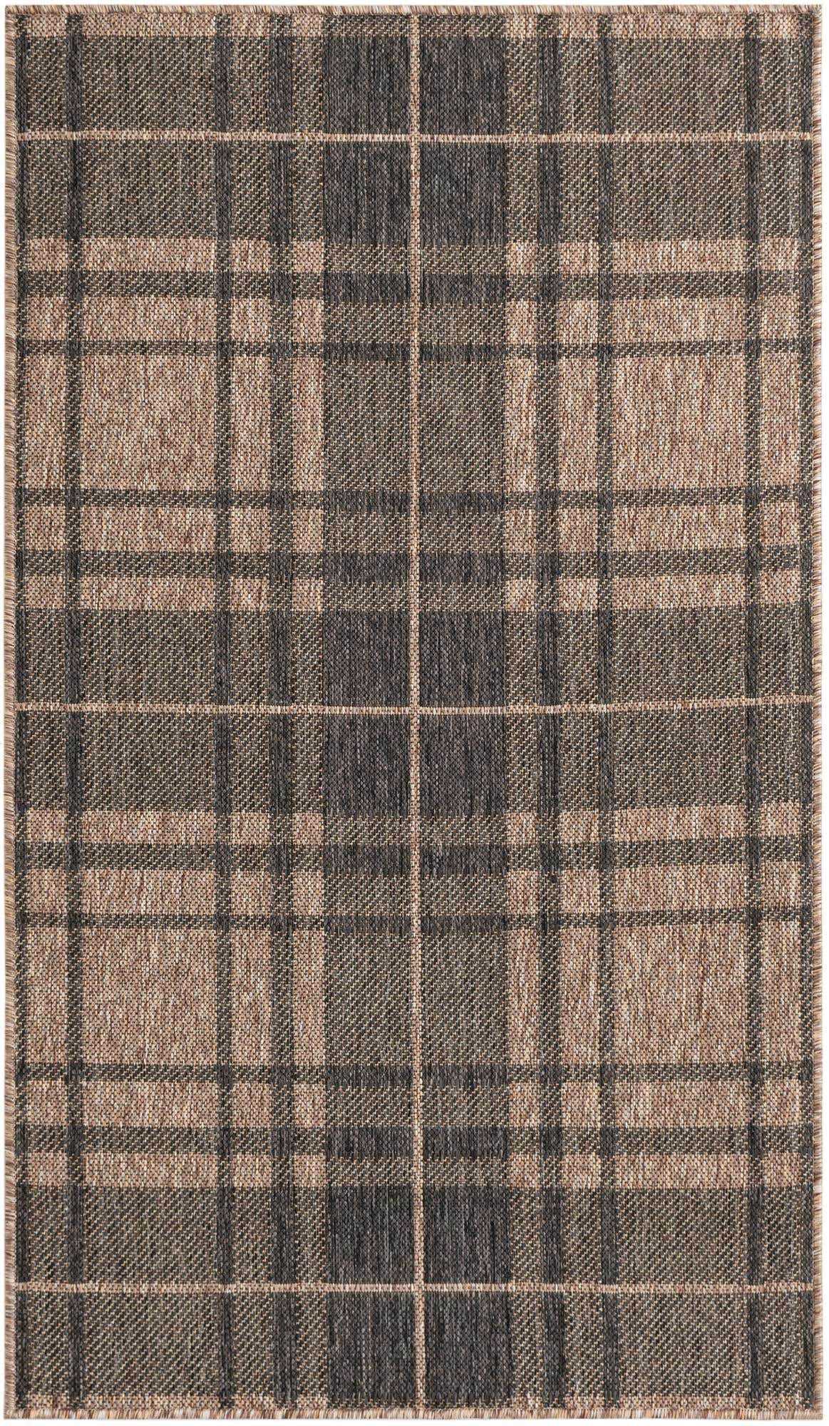 3' x 5' 3 Easy-Clean Checkered Indoor / Outdoor Rug