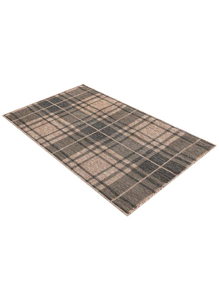 3' x 5' 3 Easy-Clean Checkered Indoor / Outdoor Rug