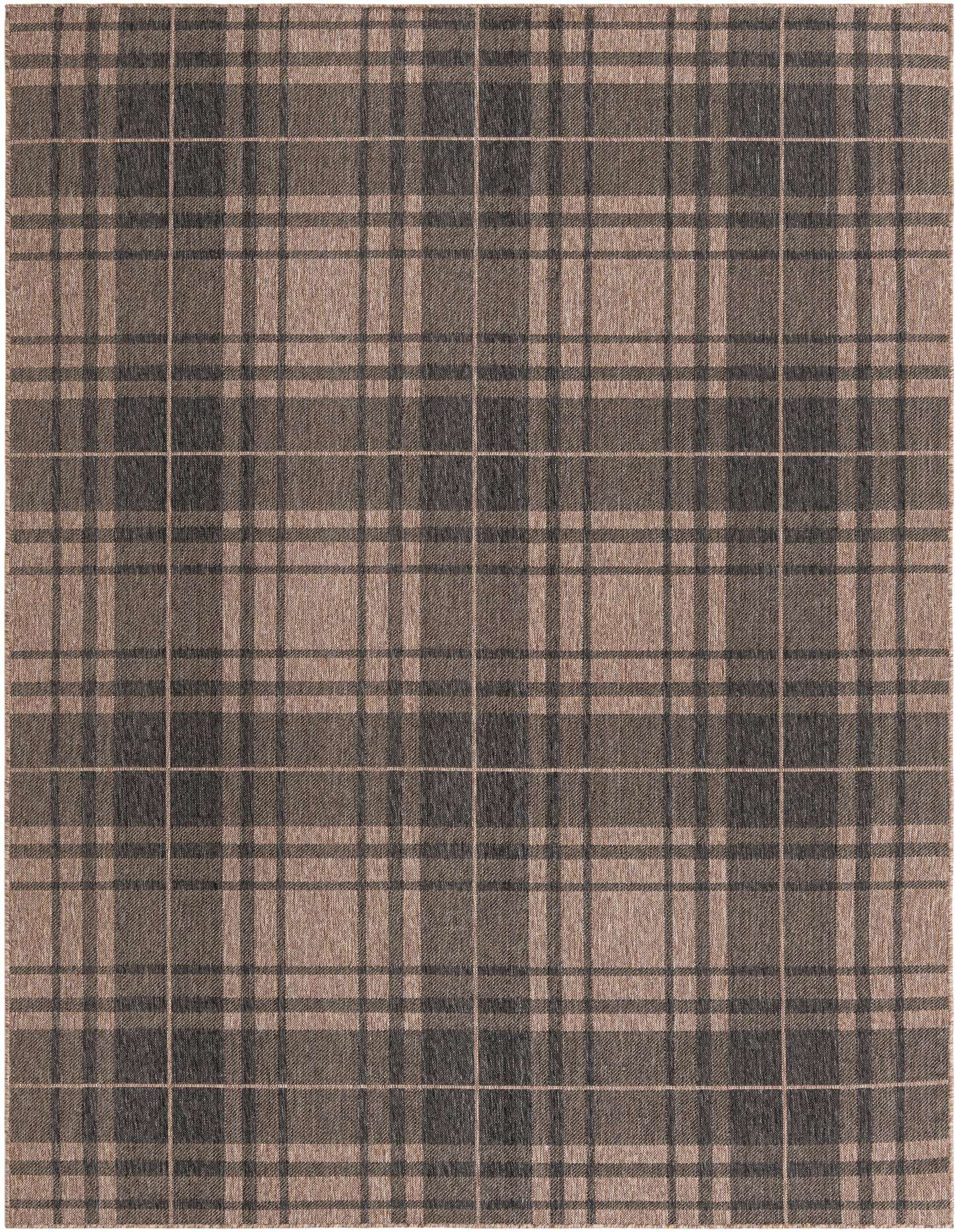 Primary image 7' 10 x 11'  Washable Checkered Indoor / Outdoor Rug