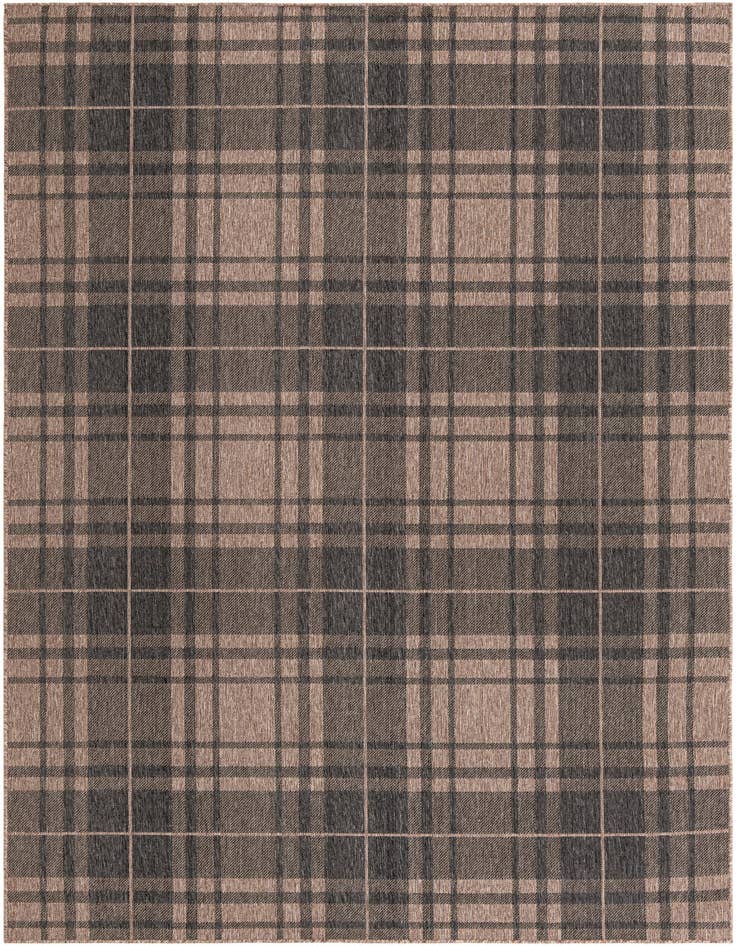 Detail image of 7' 10 x 11' Easy-Clean Checkered Indoor / Outdoor Rug
