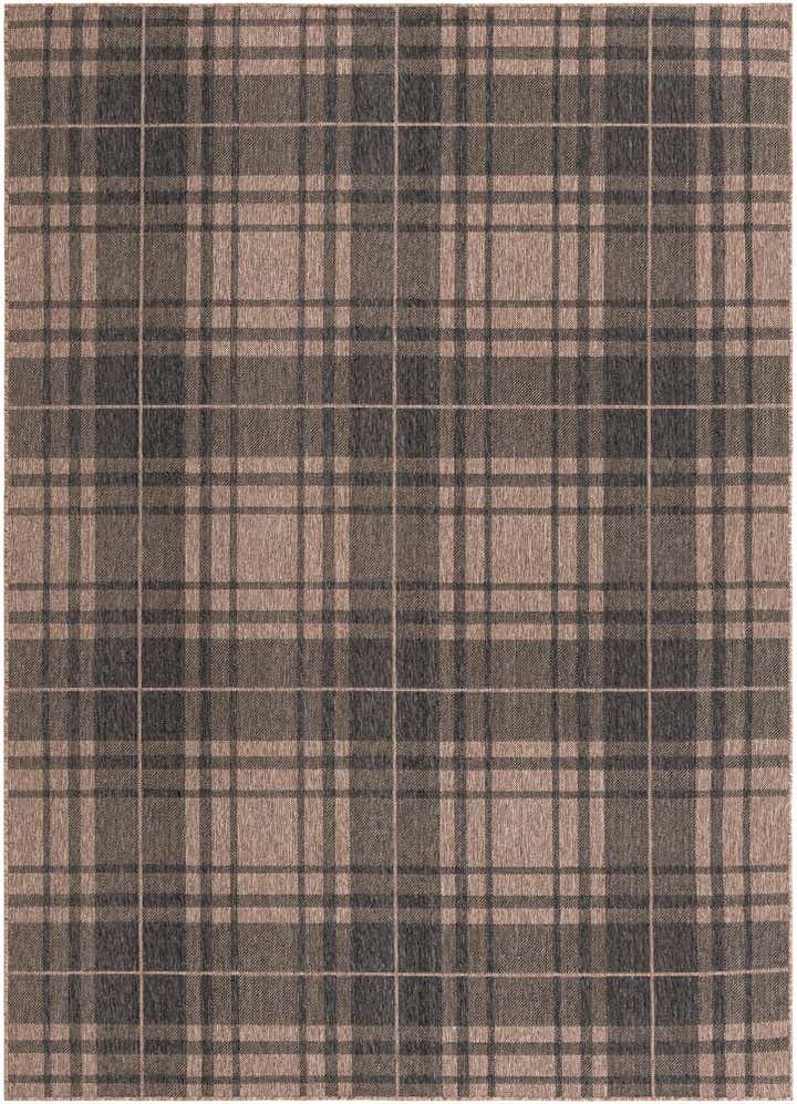 7' 10 x 11' Easy-Clean Checkered Indoor / Outdoor Rug