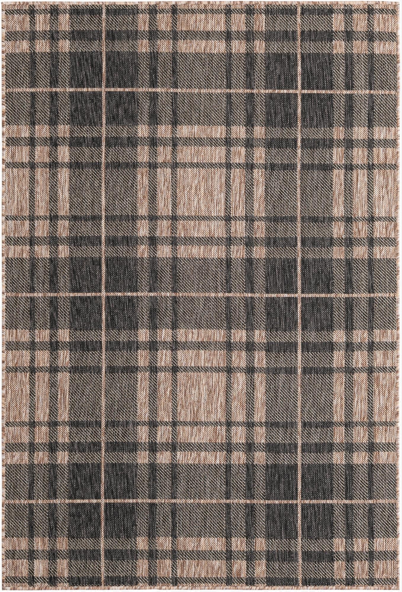 125cm x 185cm  Washable Checkered Indoor / Outdoor Alfombra